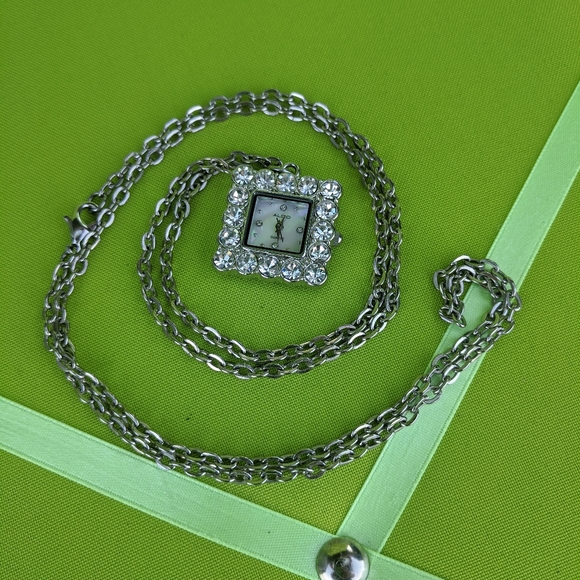 Aldo Crystal Watch Necklace - Picture 2 of 6